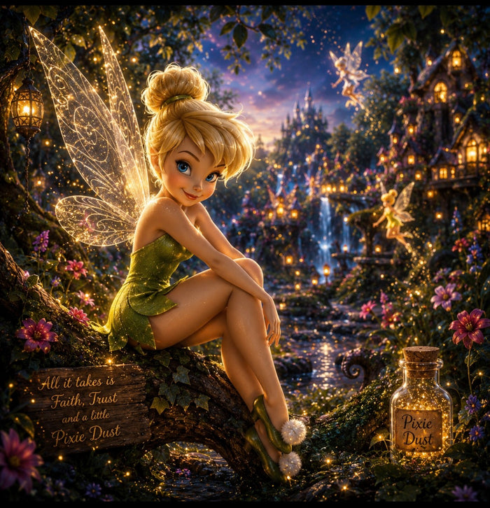 Enchanted Pixie Dust Fairy – Magical Forest Fantasy Wall Art
